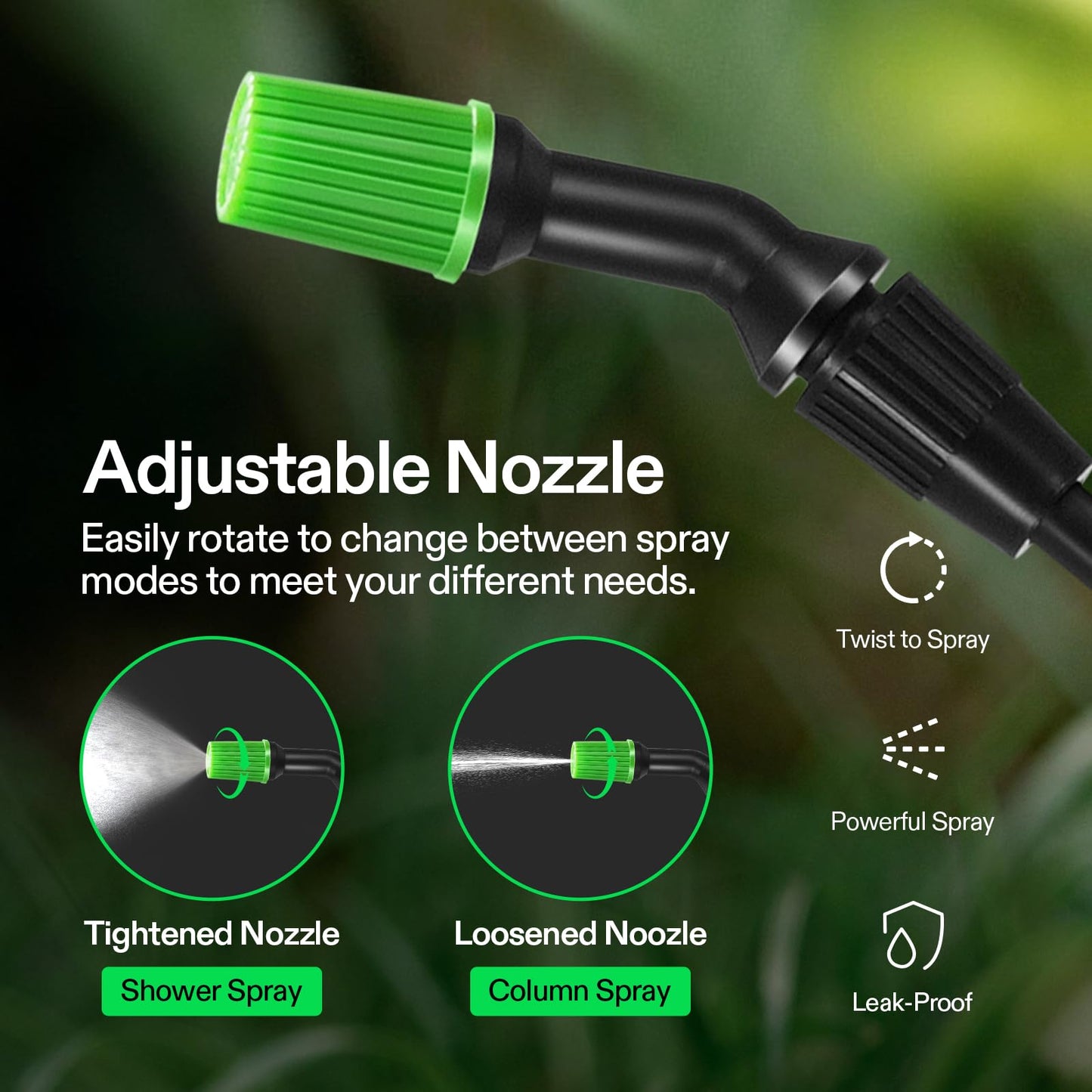 VIVOSUN 1.35-Gallon Pump Pressure Sprayer, Pressurized Lawn & Garden Water Spray Bottle with Adjustable Shoulder Strap, for Spraying Plants, Garden Watering and Household Cleaning