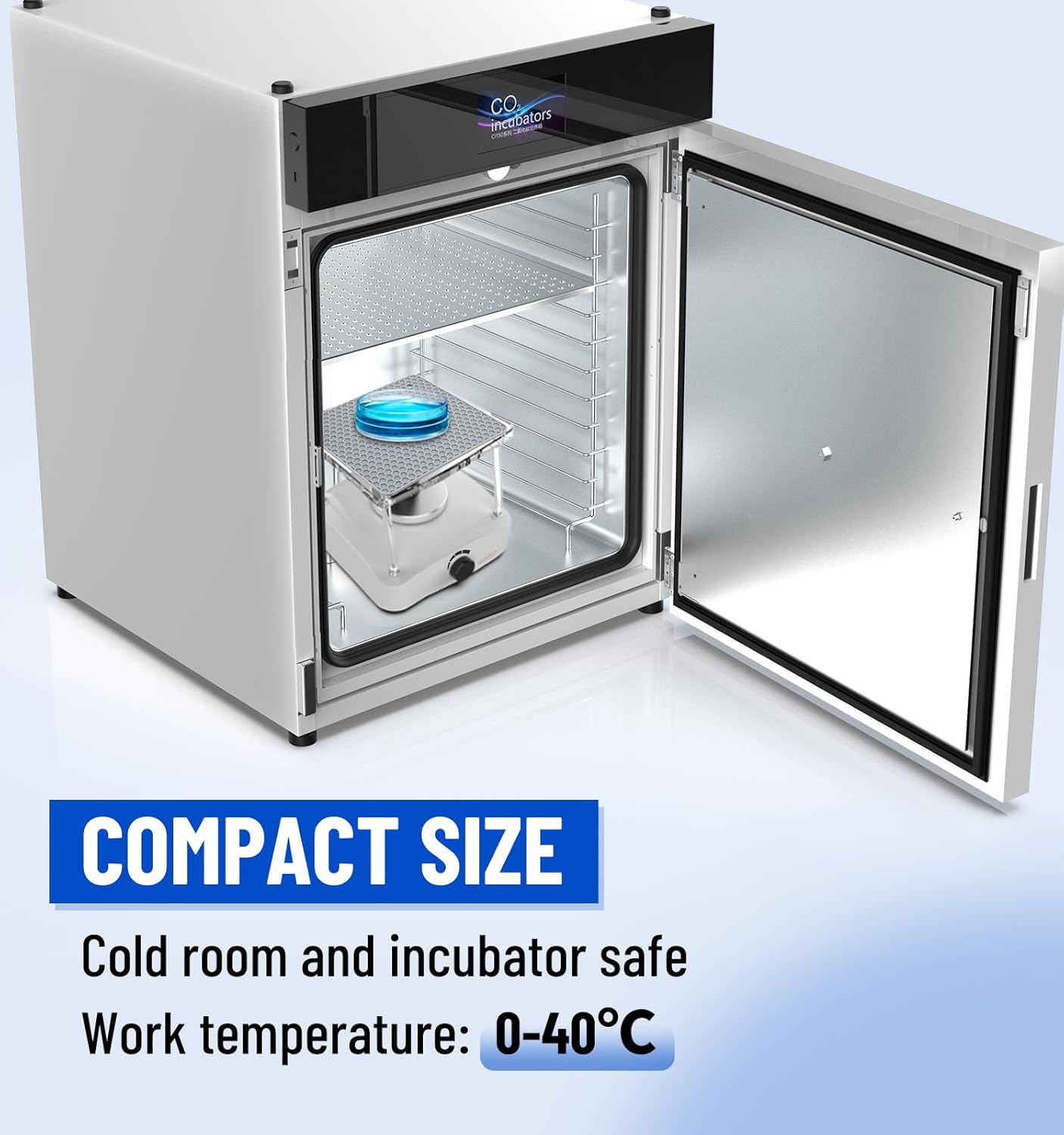 FOUR E'S SCIENTIFIC Lab Shaker, 3D Shaker Compact Rotator Shaker with Adjustable Speed 0-100RPM, 0-8° Tilt Angle, Lab Shaker with Undulating 3D Motion, Non-Slip Mat, Max. Capacity 2KGS