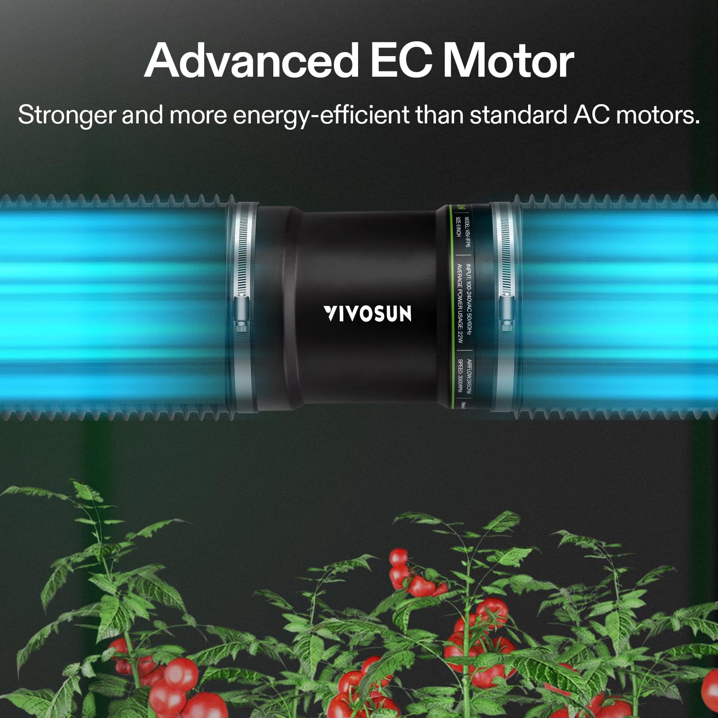 VIVOSUN 6 Inch Inline Duct Fan 240 CFM, HVAC Exhaust Ventilation Fan with Low Noise for Basements, Bathrooms, Kitchens and Attics, Silver