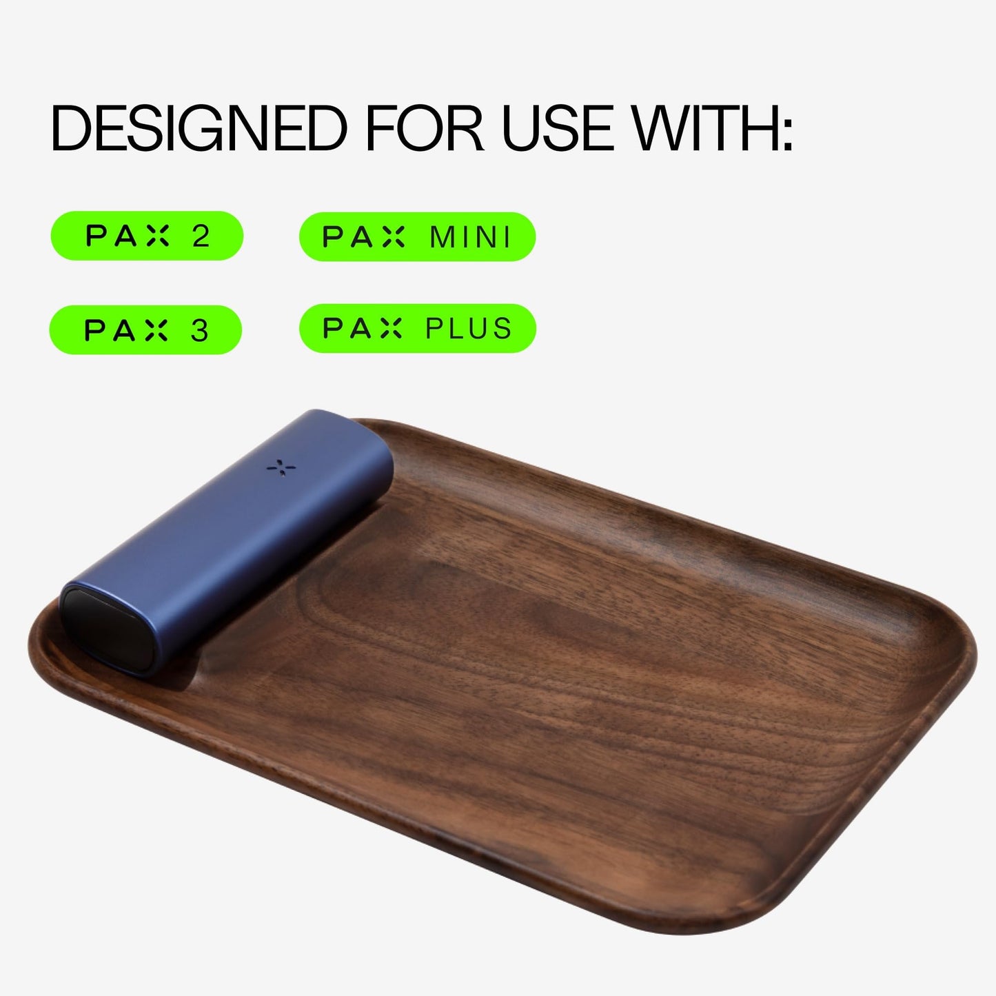 PAX Prep Tray – Solid Wood Design to Tidy & Organize Everyday Prep Items – Compatible with PAX Devices – Walnut