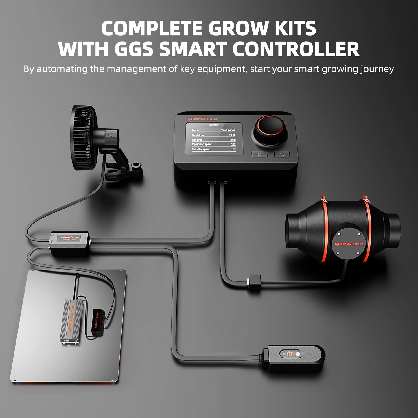 Spider Farmer Grow Tent Kit Complete 3x3x6ft G3000 Bar Style LED Grow Light Full Spectrum Ventilation System 36"x36"x70" Indoor Grow 1680D Canvas Tent 4" Inline Fan Carbon Filter & 6'' Clip Fan