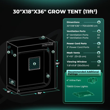 MARS HYDRO Grow Tents, Multiple Sizes