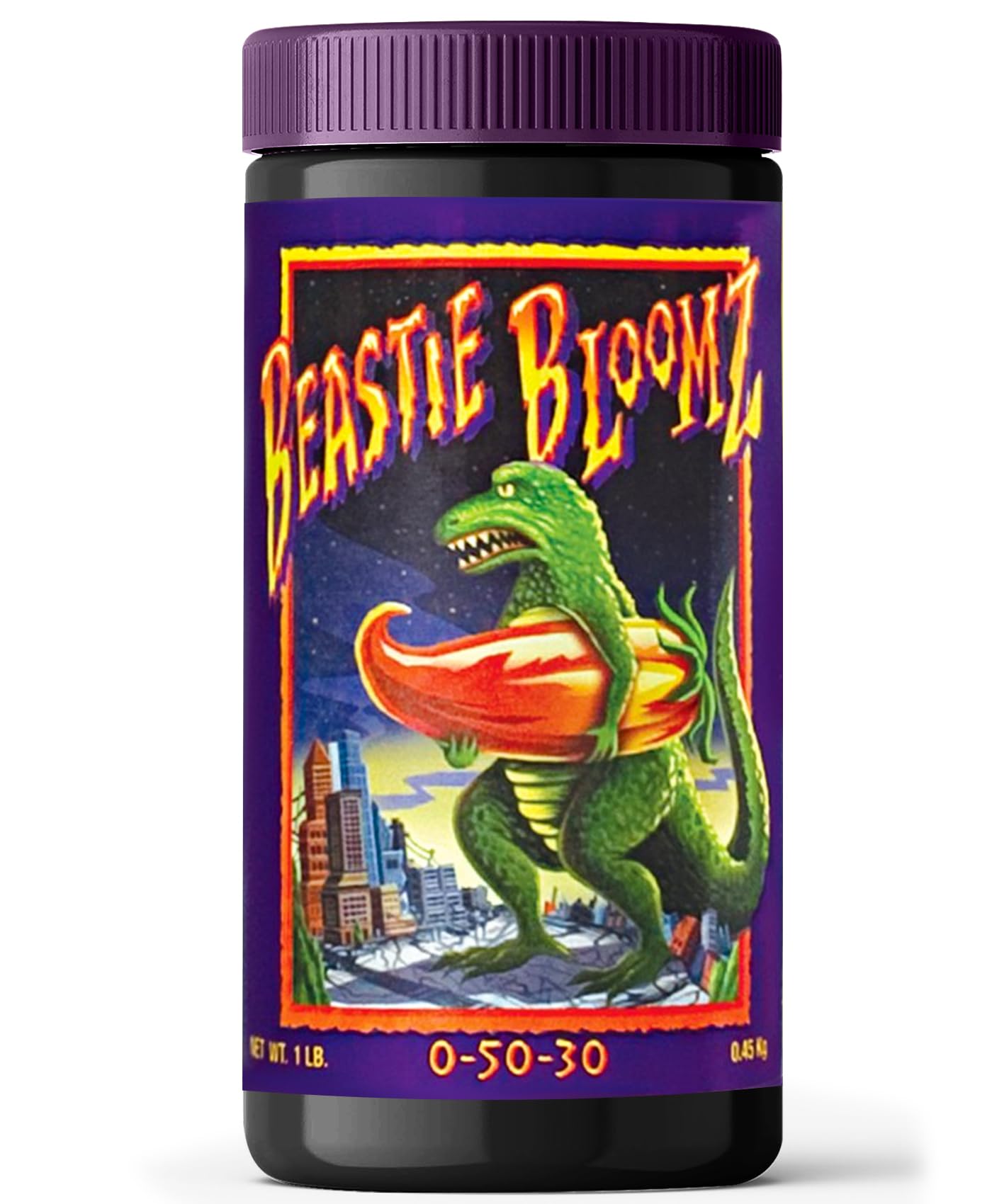 FoxFarm Beastie Bloomz Soluble Fertilizer - High-Phosphorus Fertilizer for Mid to Late Flowering, pH Balanced - Supports Blossom Development, NPK 0-5-3 (6 oz)