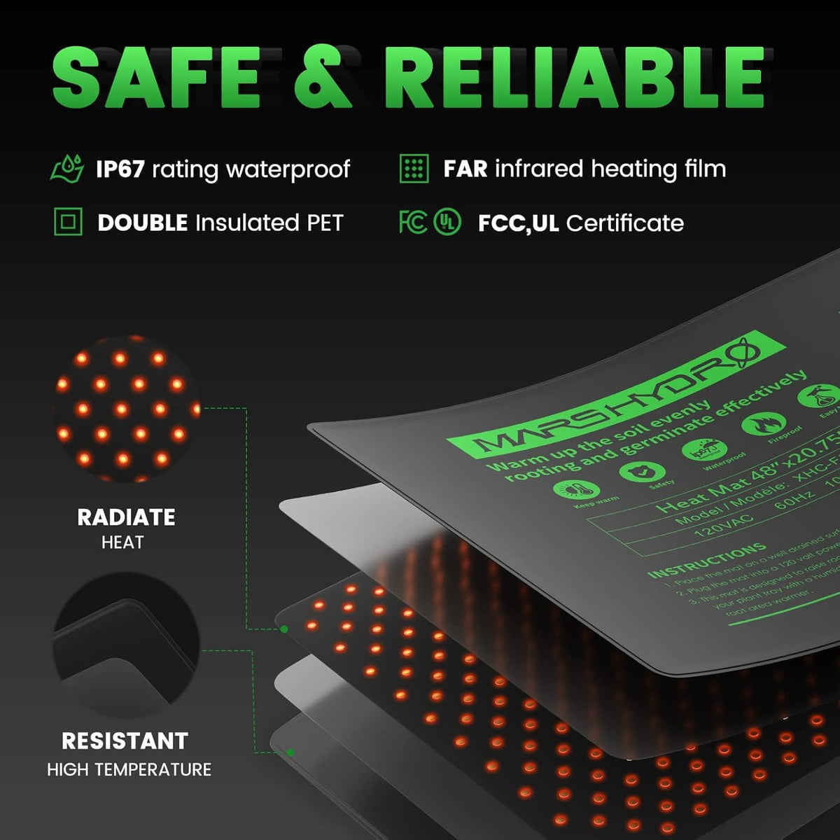 MARS HYDRO Seedling Heat Mats and Kits, Multiple Sizes