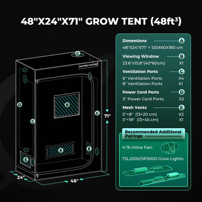 MARS HYDRO Grow Tents, Multiple Sizes