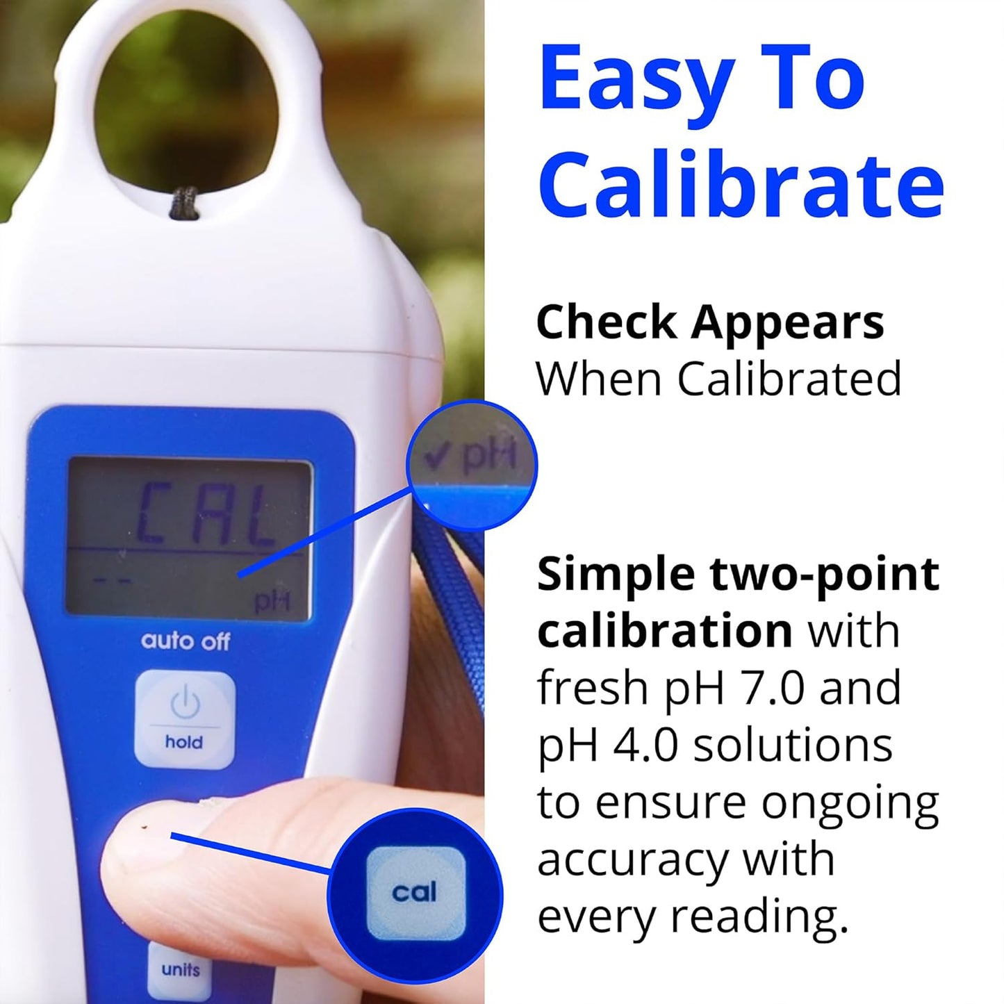 Bluelab PENSOILPH Soil pH Pen, Digital Meter and Water Test Kit, Also Used for Coco and Rockwool with Easy Calibration for Hydroponic System and Indoor Plant Grow, Clear