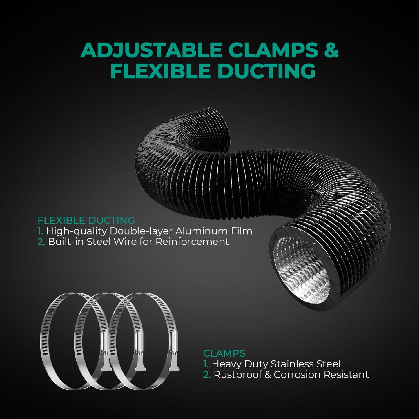 MARS HYDRO 4 Inch Inline Fan and Filter, with Temperature and Humidity Controller, and 25 Feet Ducting, Exhaust Fan for Grow Tents, Hydroponics