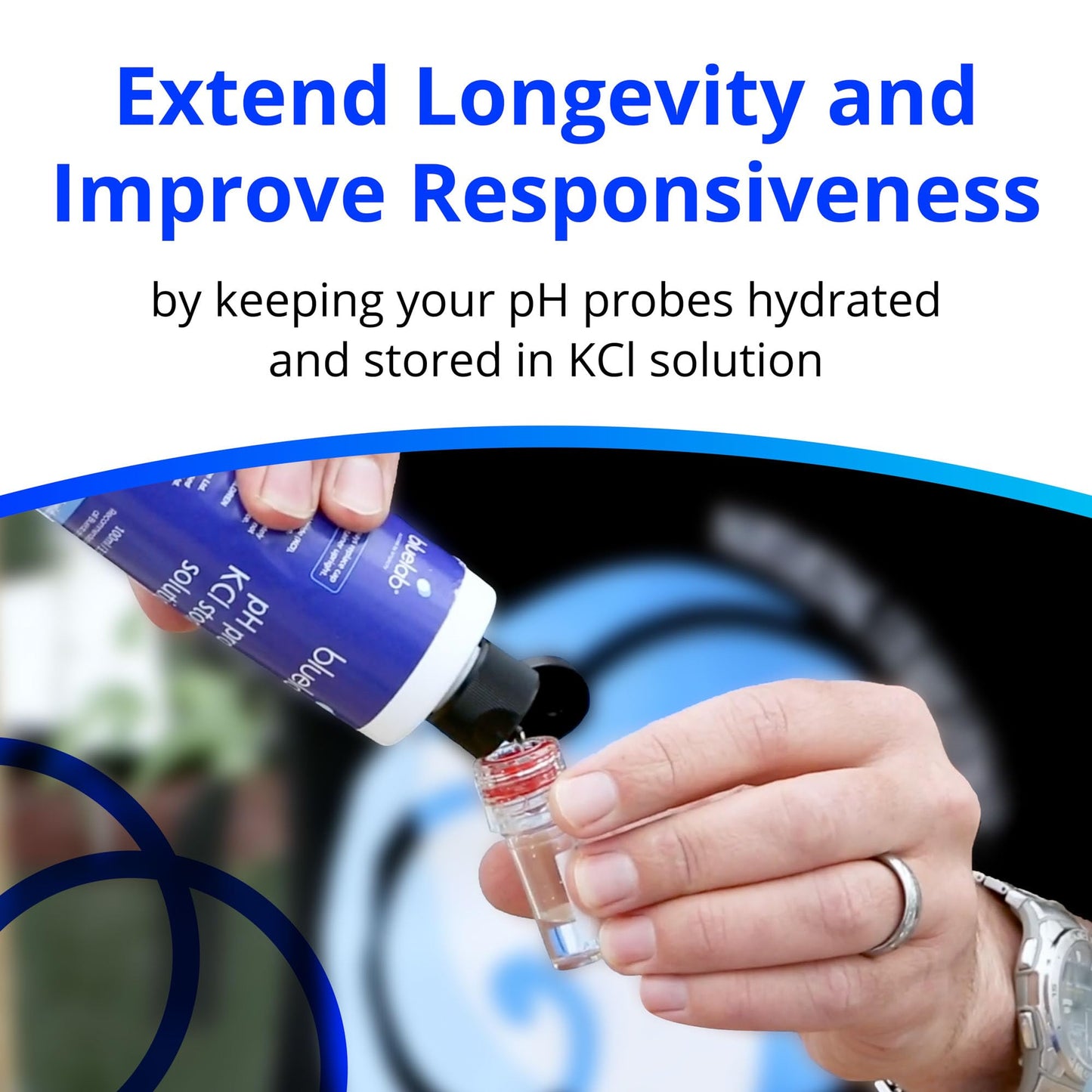 Bluelab CAREKITPH pH Probe Care Kit with Calibration Solution, Storage Solution, and Brush, used for pH Pen, Meter, Monitor, Controller and Tools for Hydroponic System and Indoor Plant Grow