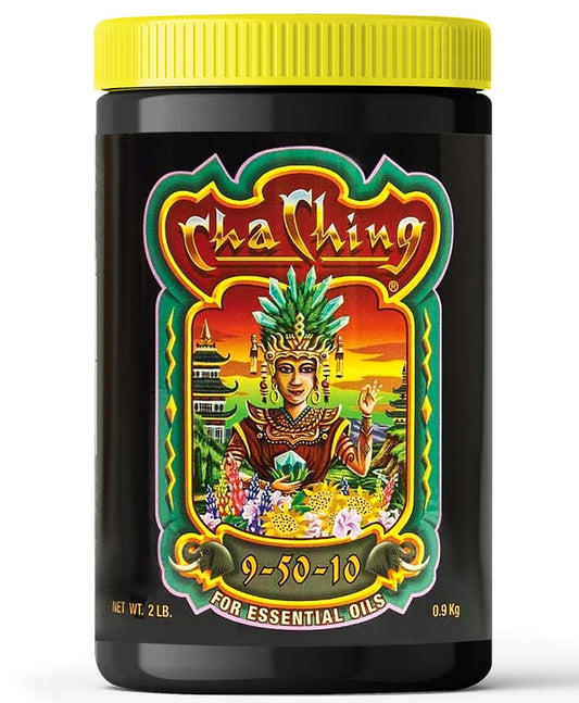 FoxFarm Cha Ching Soluble Fertilizer, Water Soluble High-Phosphorus Fertilizer, Supports Late Harvest Stage - Outdoor Flowers, Fruiting Plants, Containers and Bed Areas, NPK 9-50-10 (6 oz)