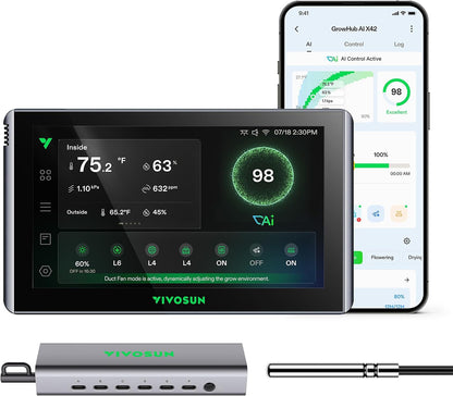 VIVOSUN X42 AI Environment Controller, All-in-One Automated System for Grow