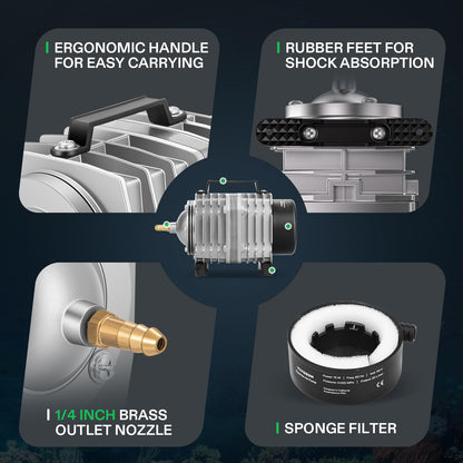 VIVOSUN Aquarium Air Pumps, Multiple Flow Options
