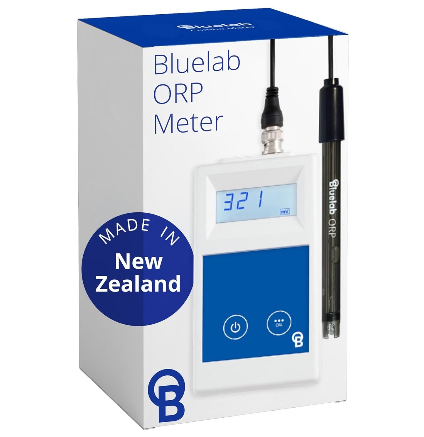 Bluelab ORP Meter – Handheld Oxidation-Reduction Potential (ORP) Tester with Backlit Display, Replaceable Probe & 2m Cable for Water Quality Monitoring