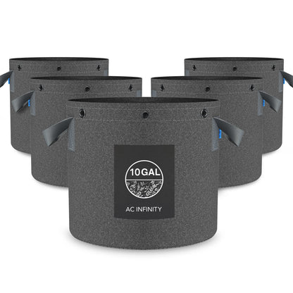AC Infinity Fabric Grow Pots, Multiple Capacities