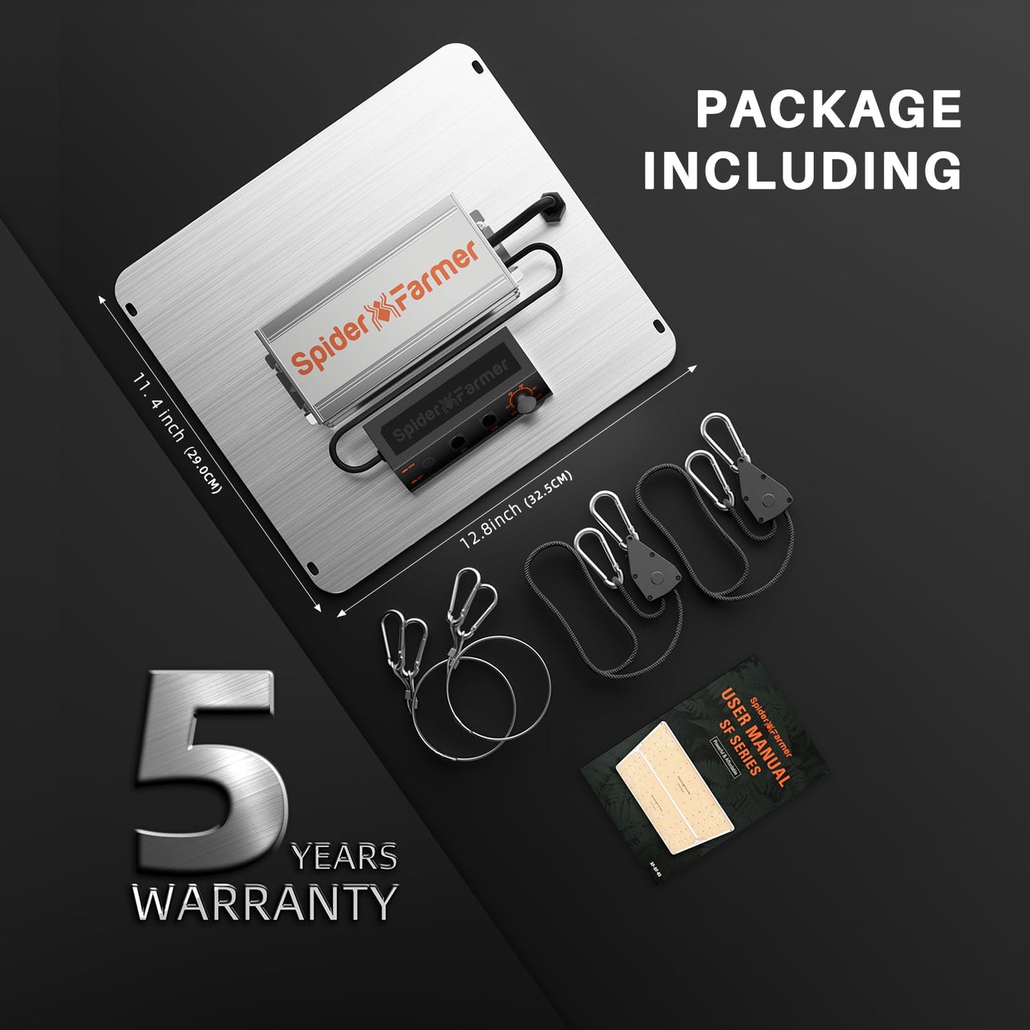 Spider Farmer SF1000, Samsung LM301H EVO Led Grow Light, Full Spectrum Plant Light, Dimmable & High Efficiency & Deeper Penetration Lamps for Seed Starting Vegetables Bloom in 2x2/3x3 Grow Tent