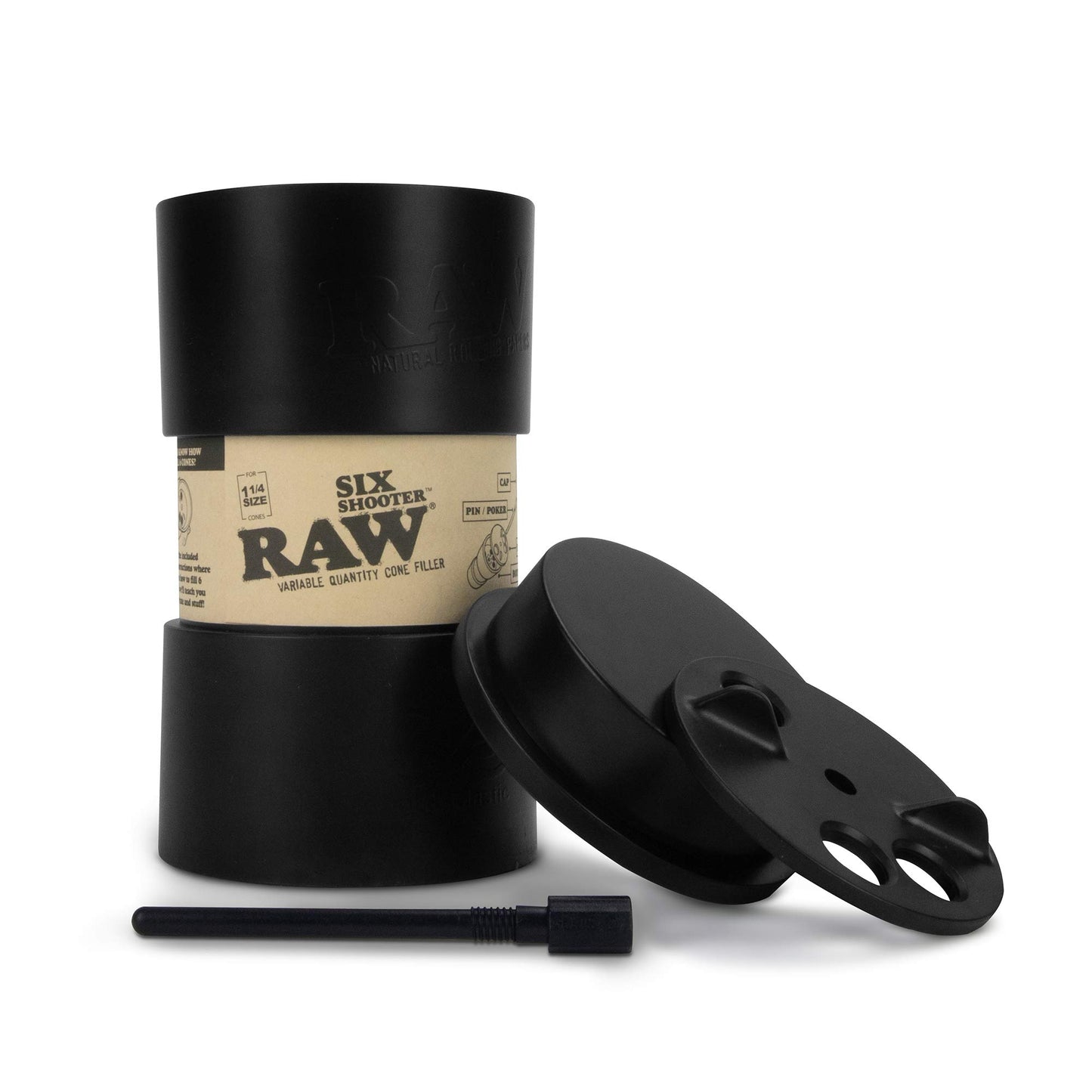 RAW Six Shooter for 1 1/4 Sized Cones | Cone Loader Filling Device | Fills 1,2,3, or 6 Cones at a Time!