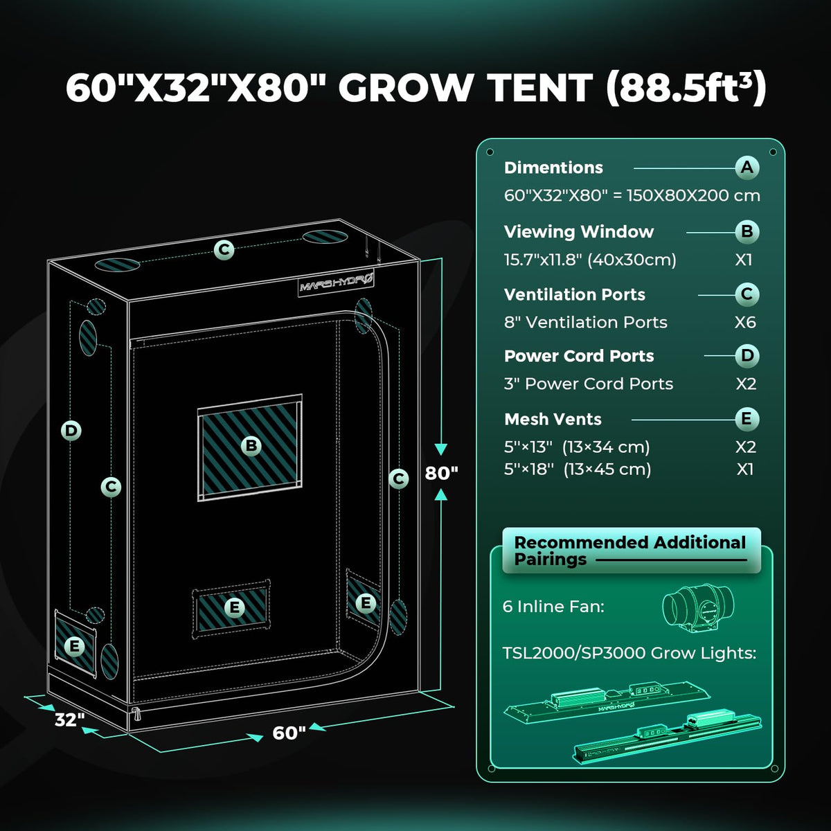 MARS HYDRO Grow Tents, Multiple Sizes