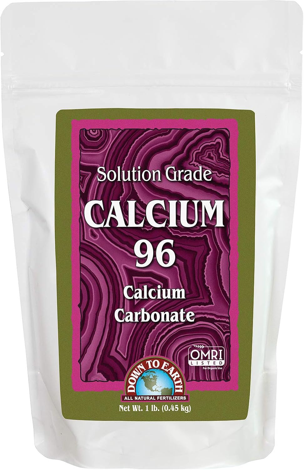 Down to Earth OMRI Organic Solution Grade Calcium 96, 1 lb