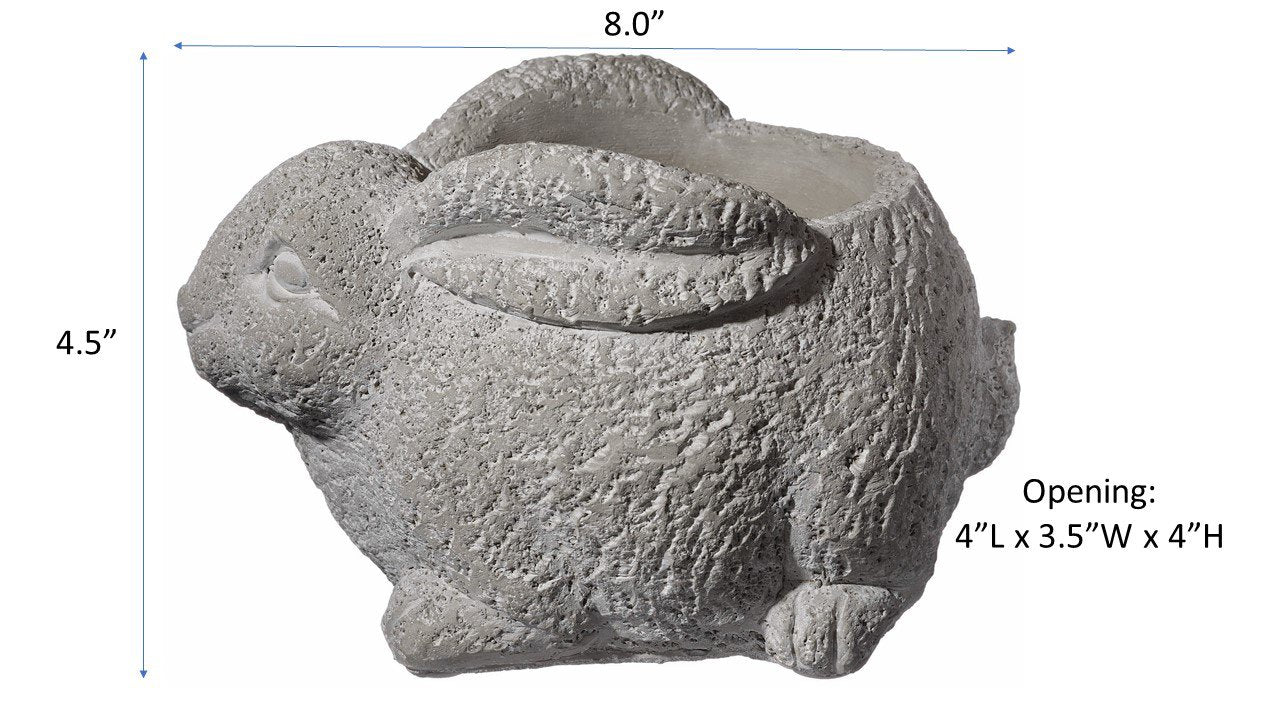 Classic Home and Garden Cement Buddies Animal Planter - Cute Desk Decoration - UV Coated Animal Vase w/Removable Drain Plug - Succulent Planter for Indoor/Outdoor Use (Bird Planter, Rust, Large)