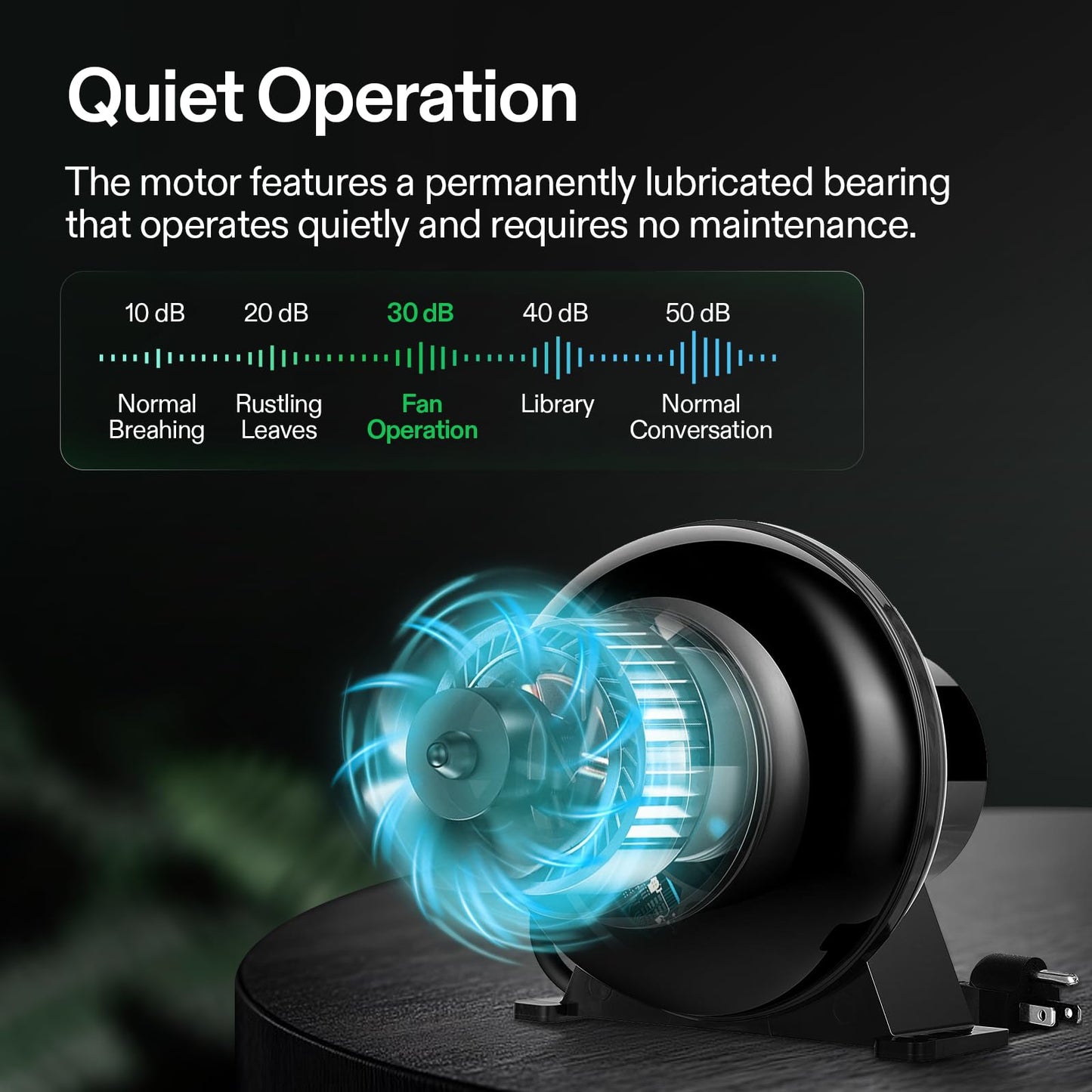 VIVOSUN D4 4 Inch 195 CFM Inline Duct Ventilation Fan HVAC Vent Blower for Hydroponics Grow Tent