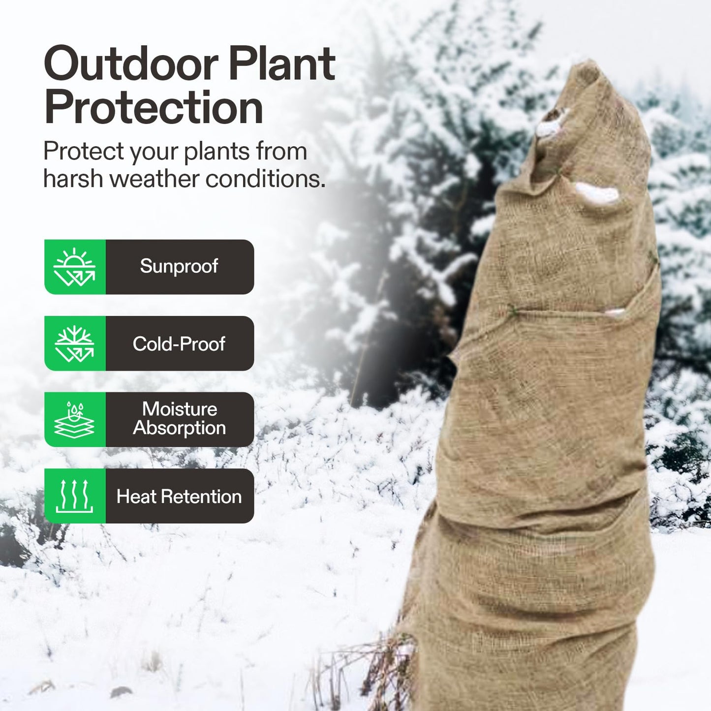 VIVOSUN 40 in x 13 ft Burlap Fabric, High Density Natural Jute Fiber, Multipurpose Burlap for Gardening, Outdoor Plant Care, Weed Barrier, DIY Crafts, and Decoration