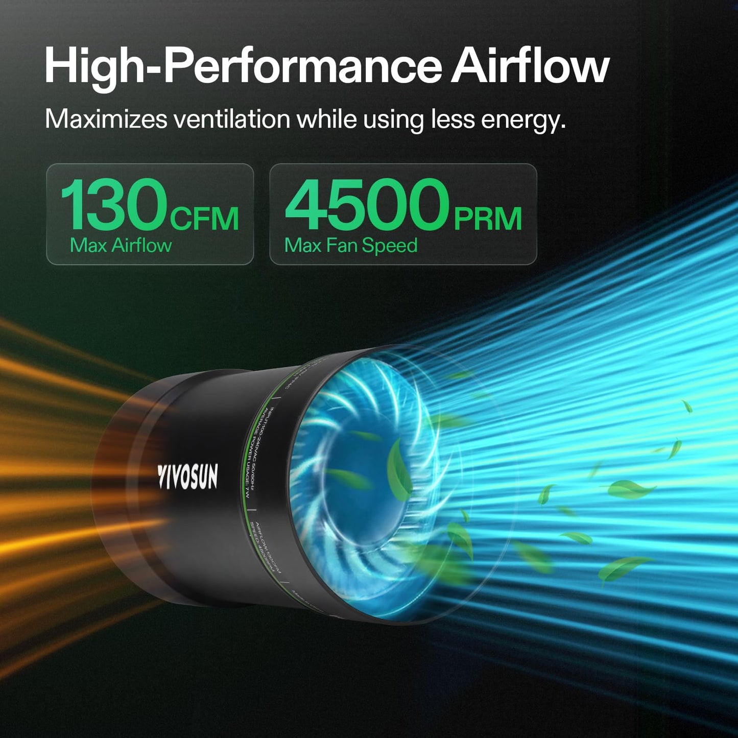 VIVOSUN 6 Inch Inline Duct Fan 240 CFM, HVAC Exhaust Ventilation Fan with Low Noise for Basements, Bathrooms, Kitchens and Attics, Silver