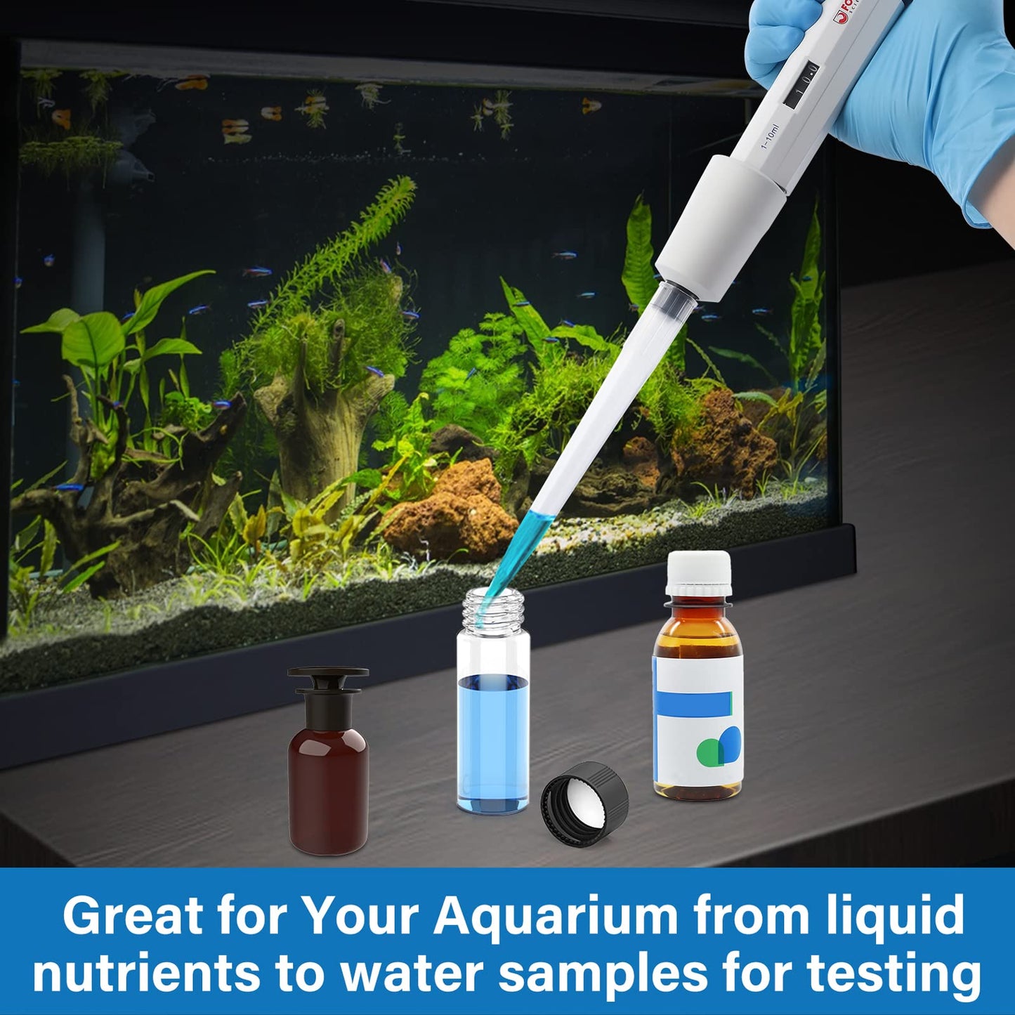 FOUR E'S SCIENTIFIC 1-10ML Single-Channel Pipettor Adjustable Variable Volume Micropipette High Accurate Pipettor for Laboratory