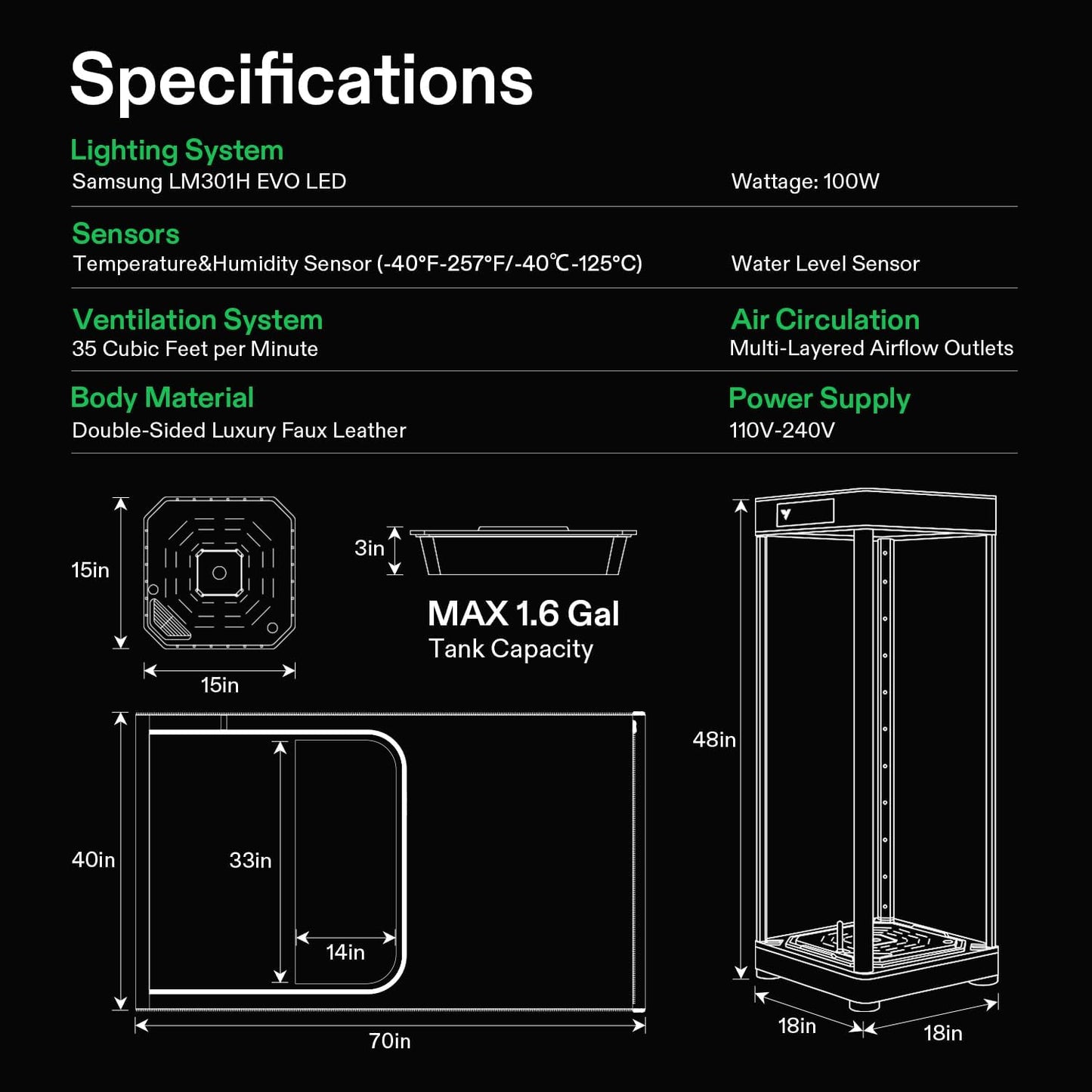 VIVOSUN VGrow All-in-One Smart Grow Box, Professional System with Samsung LM301H EVO Grow Light, Advanced Circulation & Ventilation System, Irrigation, Nutrient, Magnetic Window for Indoor Hydroponics