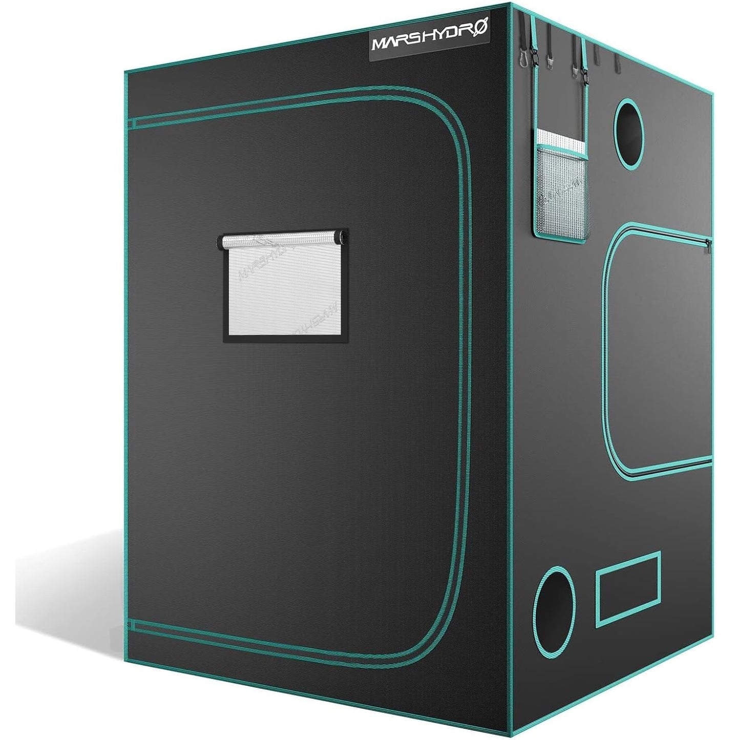 MARS HYDRO 2x2 Advanced Grow Tent, 24"x24"x55" High Reflective Mylar 1680D for Hydroponics Indoor Plant Growing, with Observation Window,Floor Tray and Smooth Zipper for TS600/TS1000
