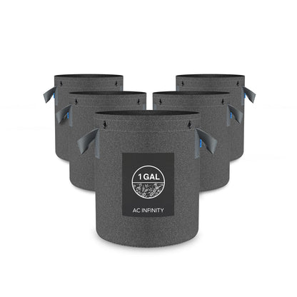 AC Infinity Fabric Grow Pots, Multiple Capacities