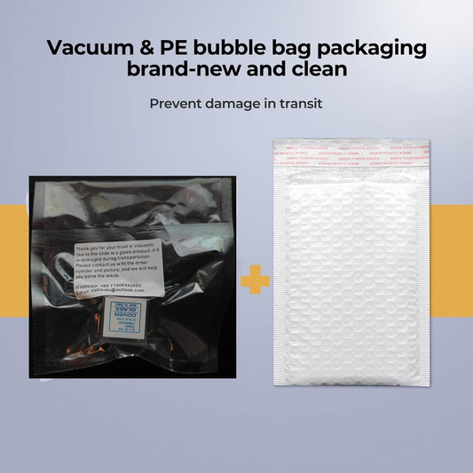 100 Pcs 22x22mm Microscope Cover Square Coverslips Cover Glass for Monocular Binocular Trinocular Microscopes