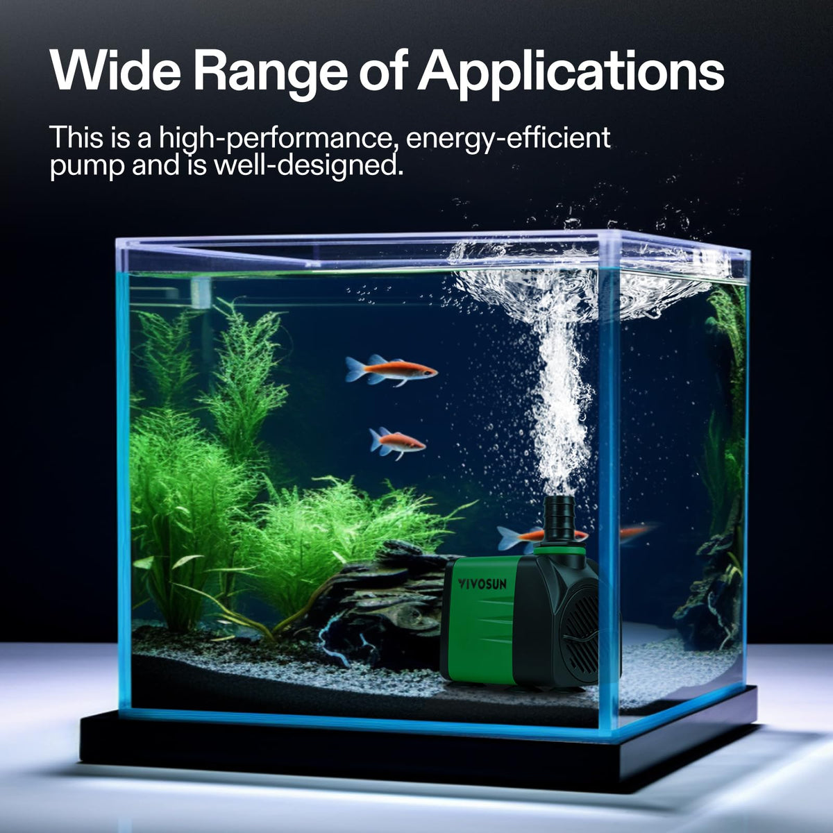 VIVOSUN Submersible Fountain Water Pumps, Multiple Options