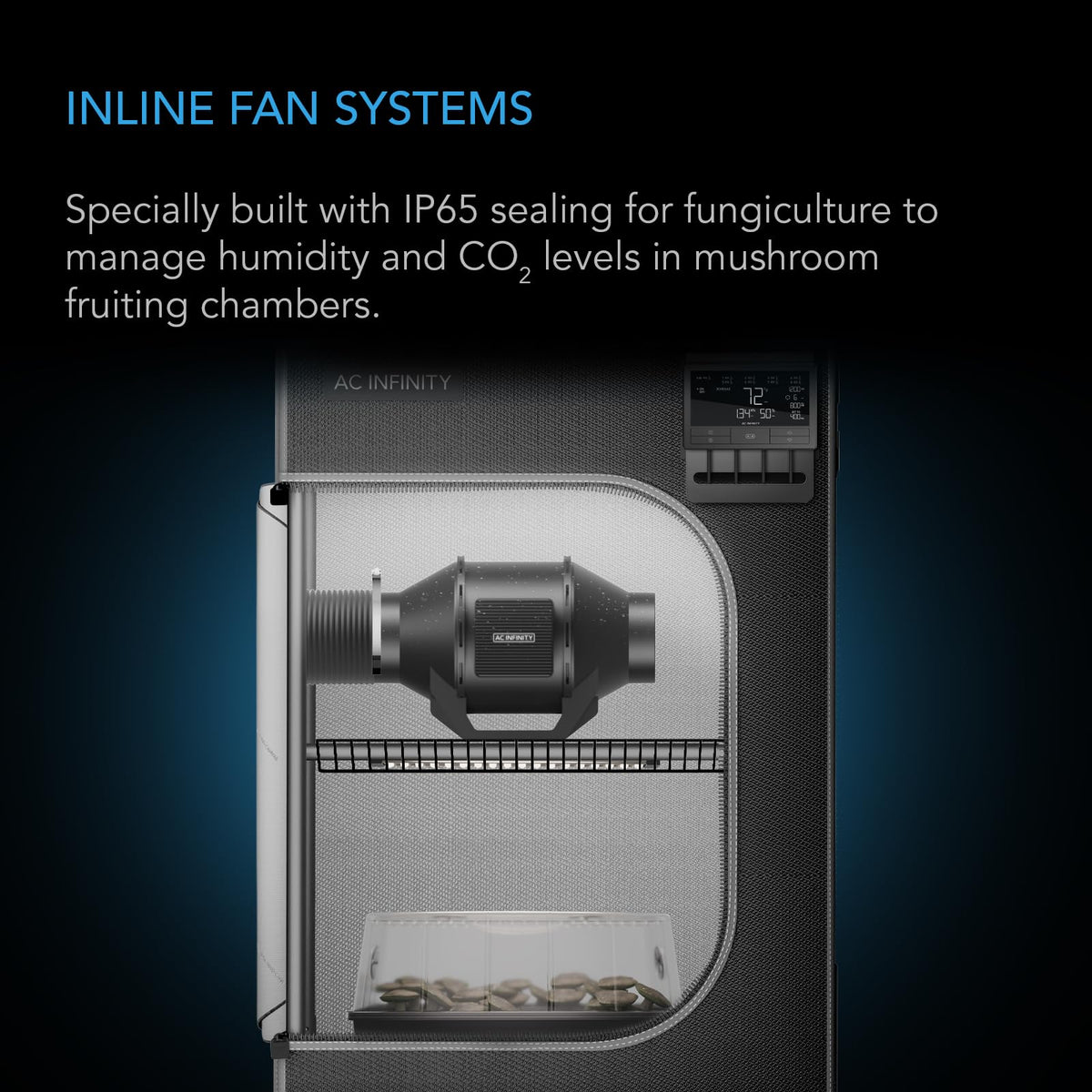 AC Infinity Inline Duct Fans with Controller Options