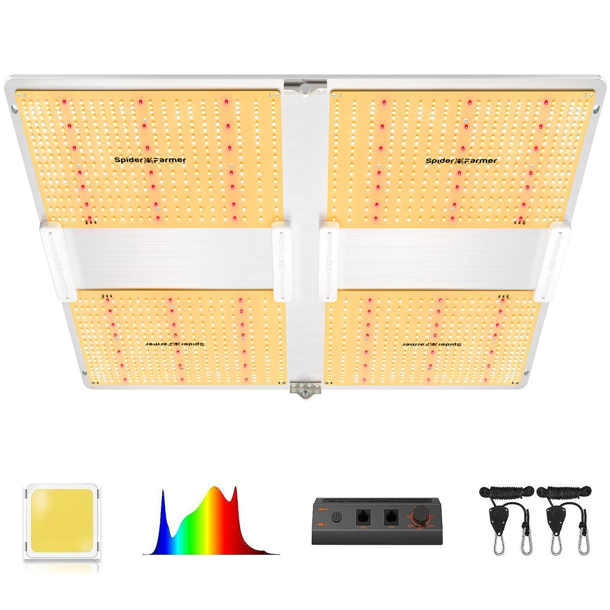 Spider Farmer SF1000 LED Grow Lights for Indoor Plants in 2x2/3x3 Grow Tent