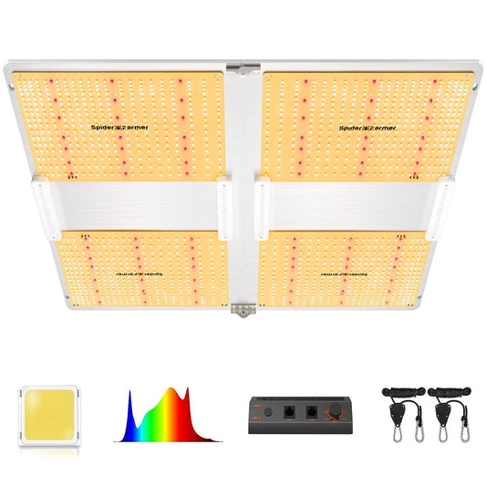 Spider Farmer SF1000 LED Grow Lights for Indoor Plants in 2x2/3x3 Grow Tent