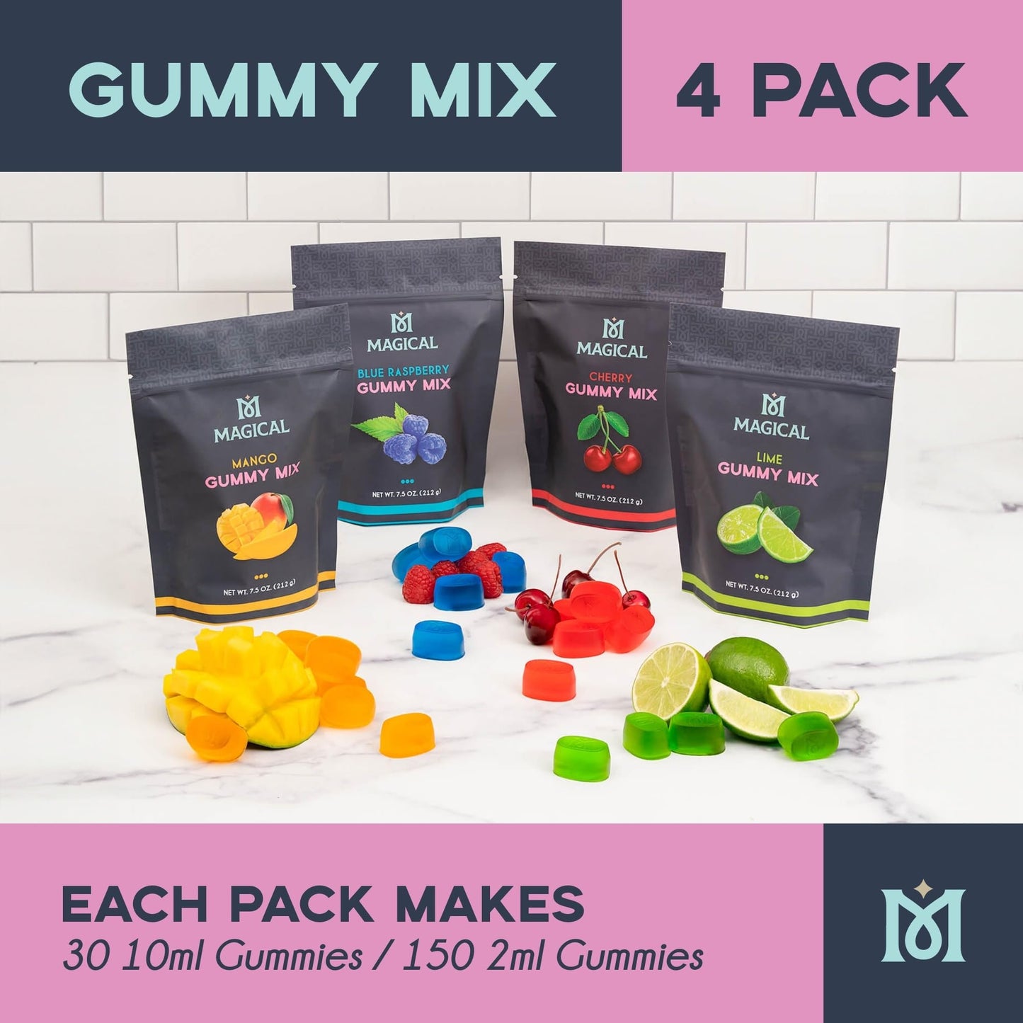 Magical Butter Normal Gummy Mix 4 Pack – Watermelon & Orange – Easy, Warm-Water Candy Mix for Homemade Gummies