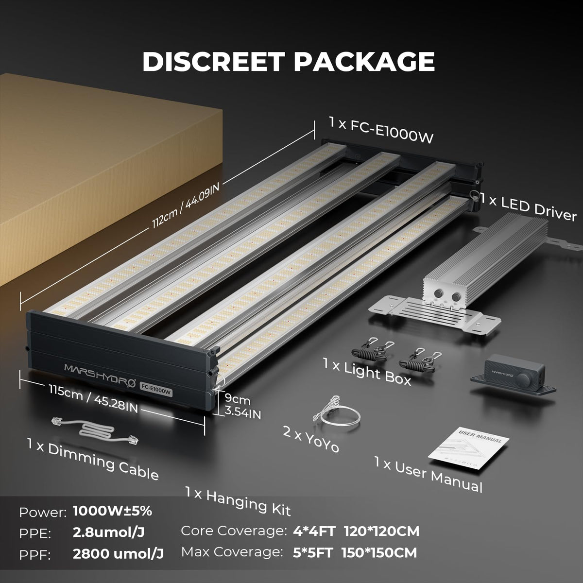 MARS HYDRO FC-E Series Grow Lights, Multiple Coverage Options