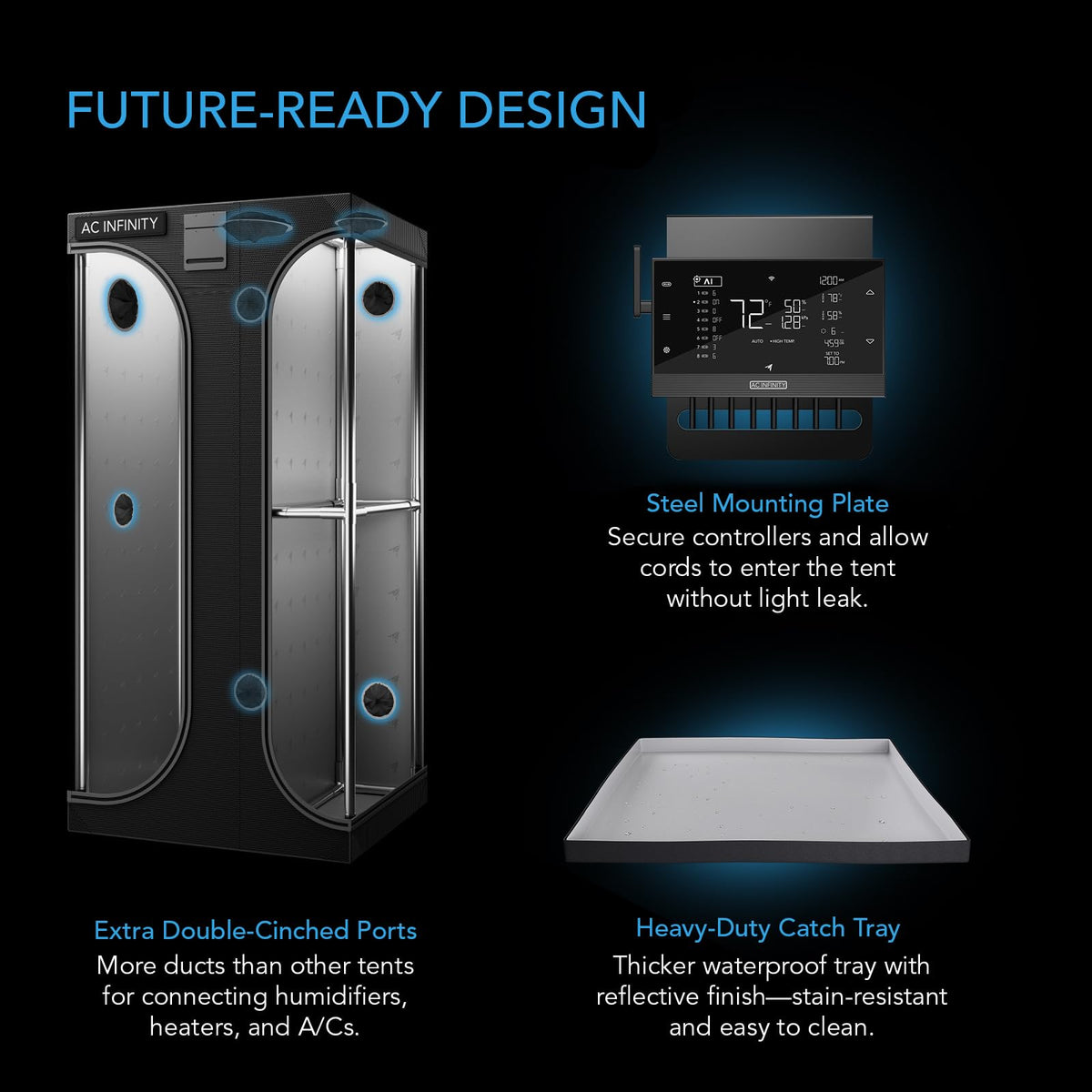 AC Infinity CLOUDLAB Grow Tents, Size and Layout Options