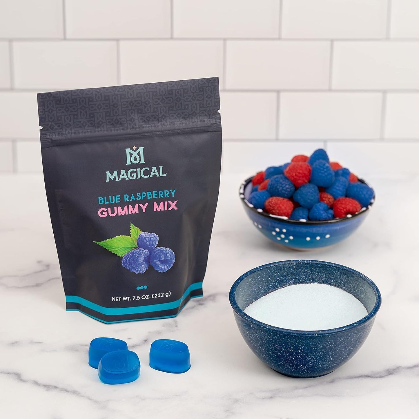 Magical Butter Gummy Making Kit – Gummy Maker with Blue Raspberry & Cherry Mix, 10 mL & 2 mL Silicone Molds – Easy, No-Stick Candy Making Supplies
