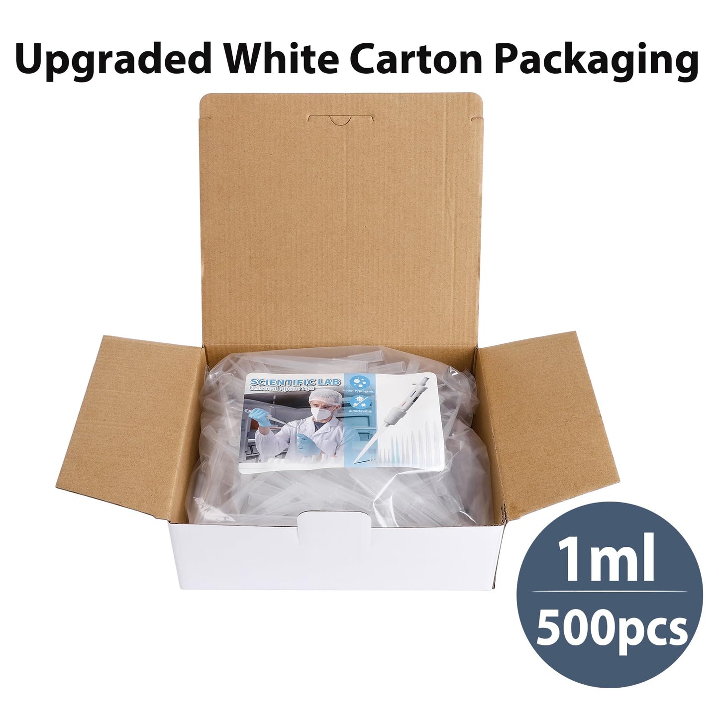 FOUR E'S SCIENTIFIC 10ml Pipette Tips Microchemical Disposable Liquid Pipettor Tips 10mL 100pcs Autoclavable Polypropylene (PP)