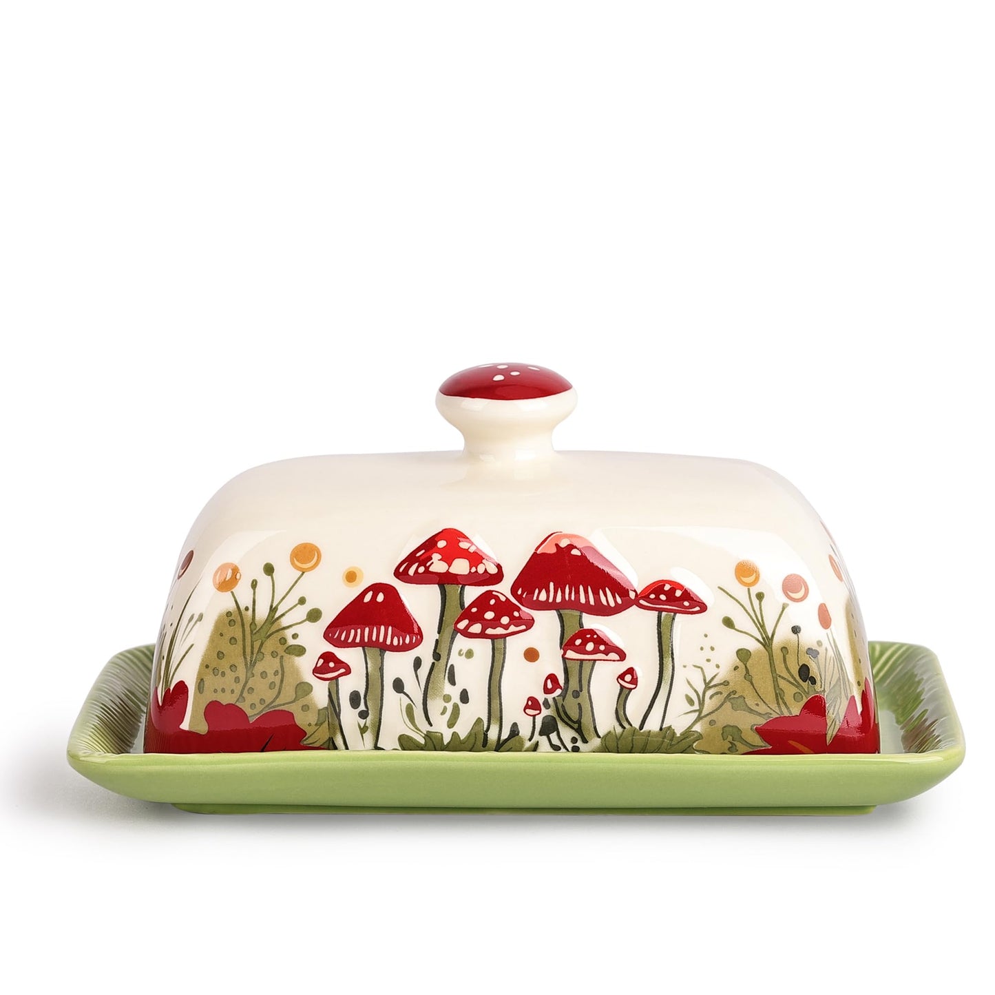 Mushroom Butter Dish With Lid