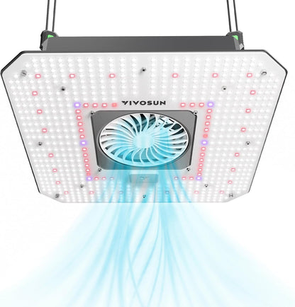 VIVOSUN AeroLight 180W LED Grow Light, Full Spectrum Plant Light with Fan