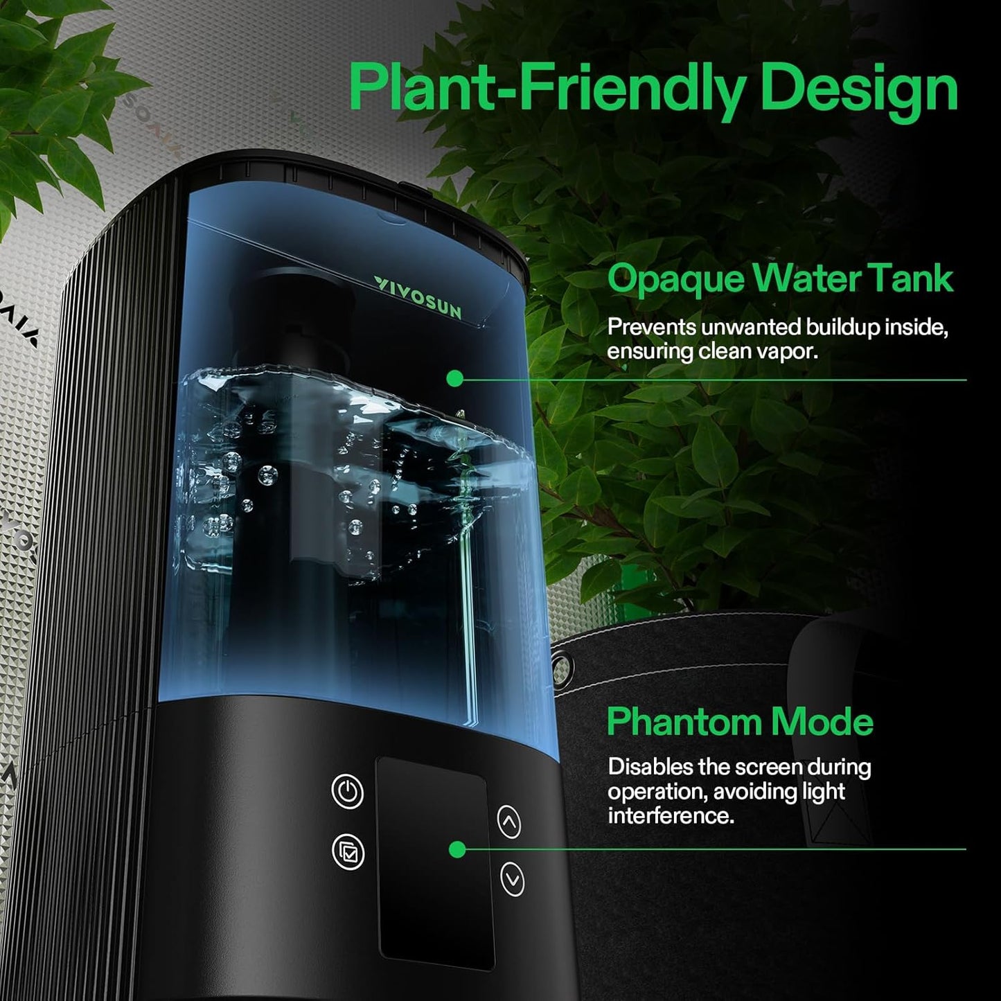 VIVOSUN AeroStream H05 Intelligent Wi-Fi Humidifier, 1.32 Gal / 5 L Humidifier with Temp & Humidity Probe, Smart Remote Control, Designed for Growers