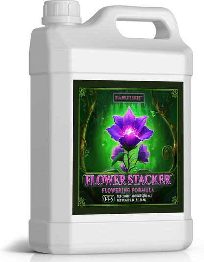 Humboldts Secret Flower Stacker, 0-7-5 Bloom Booster, Vitamin B1, 32 Ounce