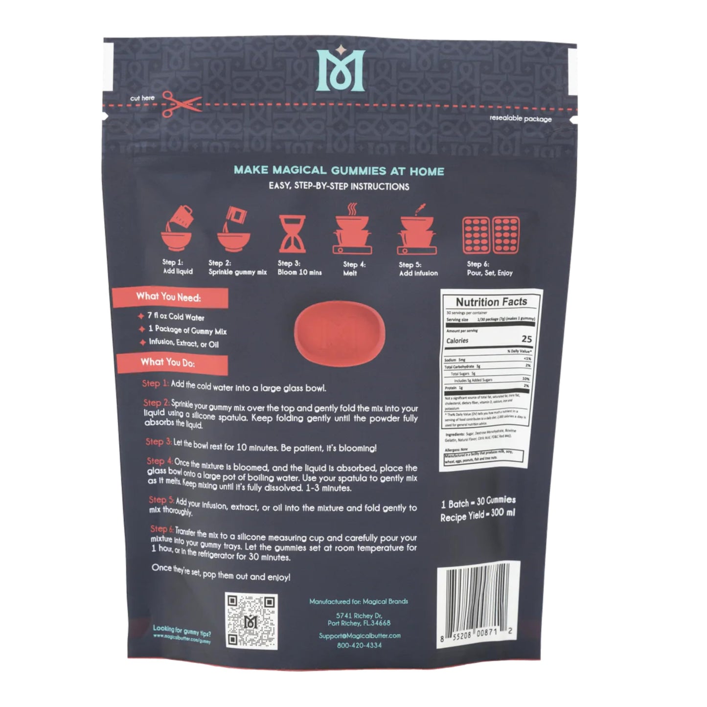 Magical Butter Normal Gummy Mix 4 Pack – Watermelon & Orange – Easy, Warm-Water Candy Mix for Homemade Gummies