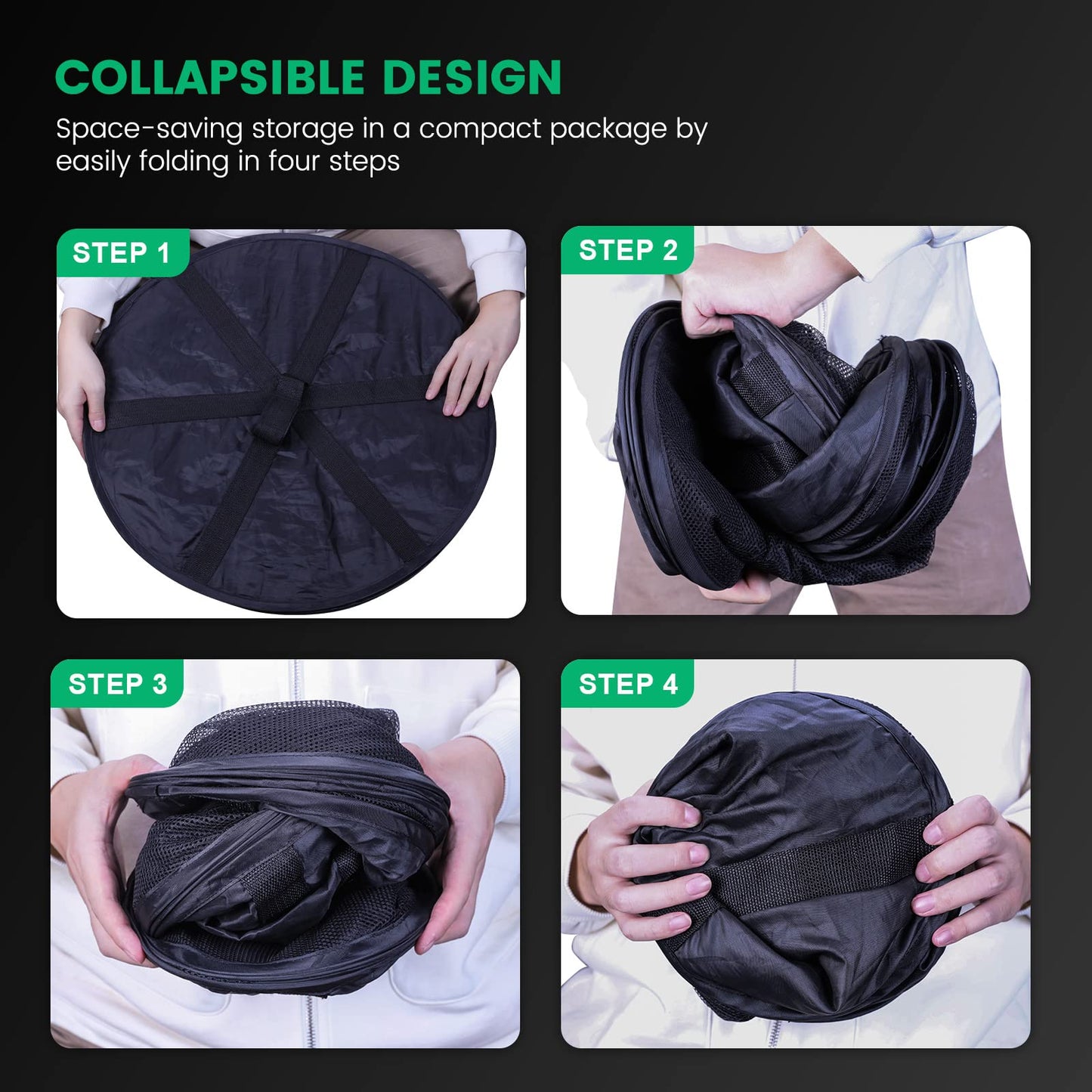 MARS HYDRO Herb Drying Rack, 2 ft 4 Layers Hanging Mesh Plant Racks with Zipper, Grow Tent Drying Rack for Herbs, Flowers, Seeds