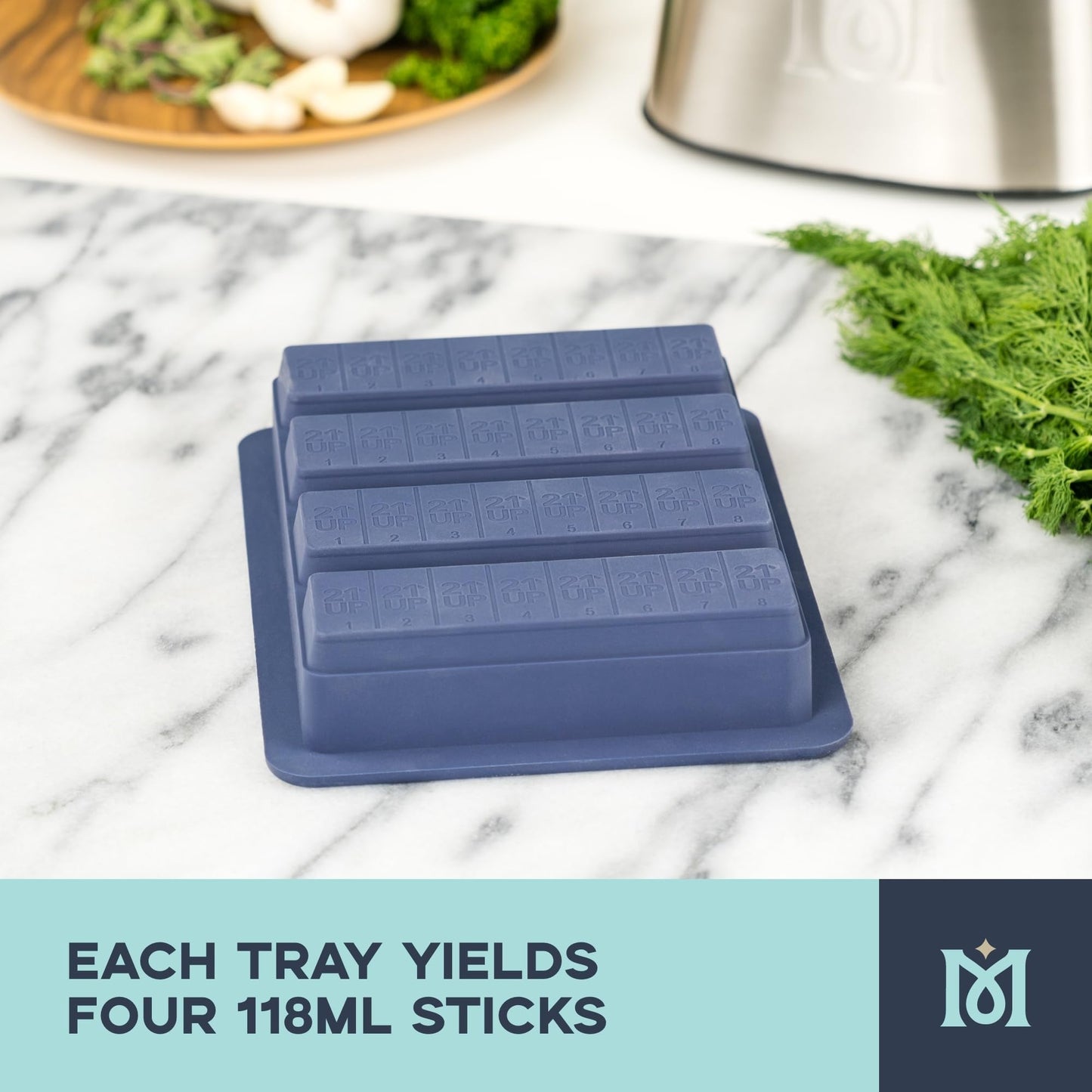 Magical Butter Silicone Non-Stick Tray – BPA-Free Mold for Easy Butter, Brownies, Granola & Chocolate Bars – Creates 8 Tbsp Sticks for Baking & Cooking