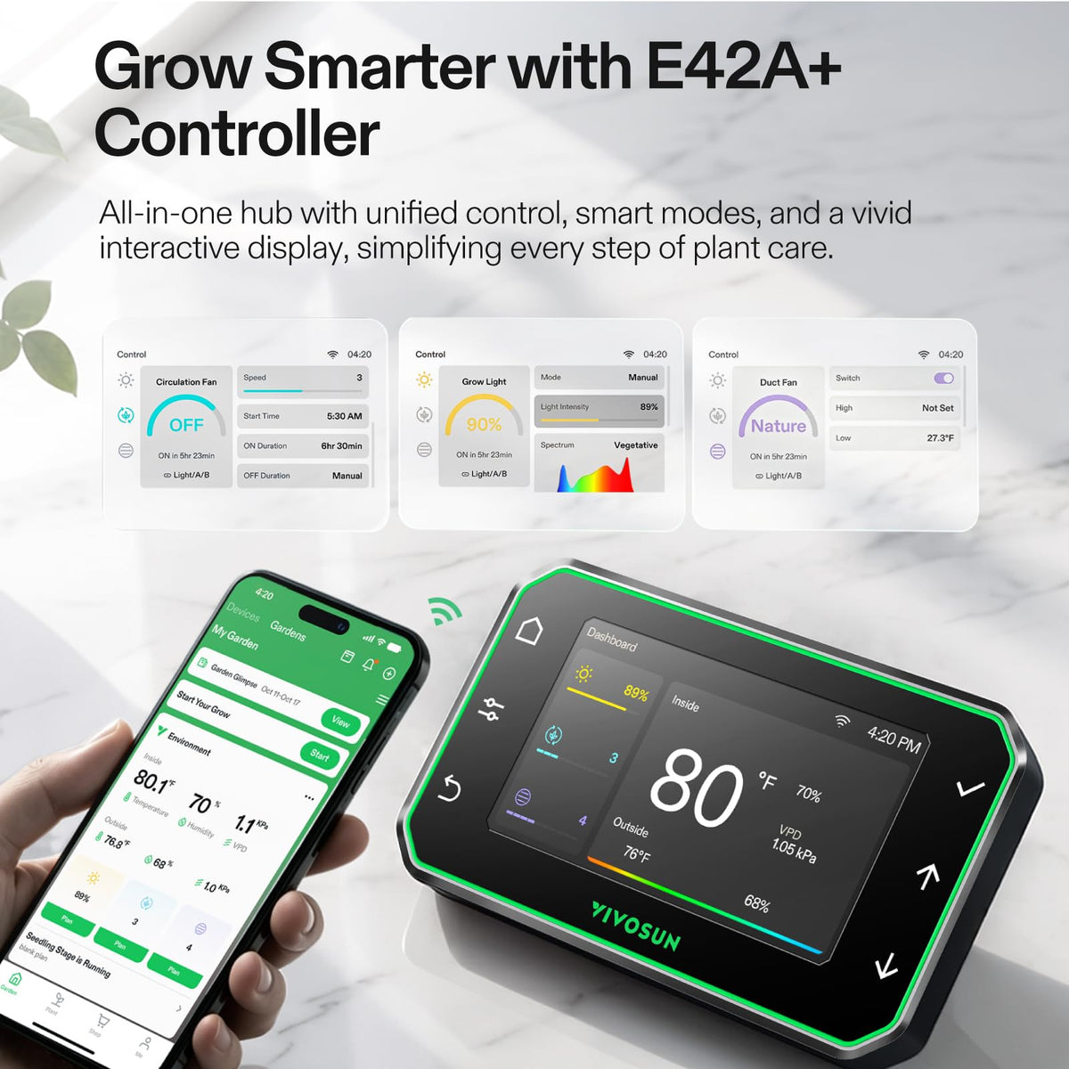 VIVOSUN Smart Grow Tent Kits, Multiple Sizes