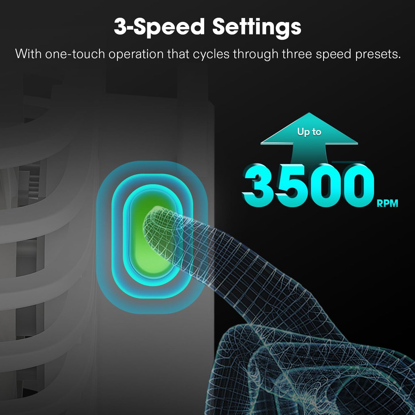 VIVOSUN AeroWave D4, 4” Grow Tent Clip Fan with Detachable Hook, 3-Speed Strong & Quiet Airflow, Adjustable Airflow Angle for Hydroponics, Circulation & Cooling, Black, 2-Pack