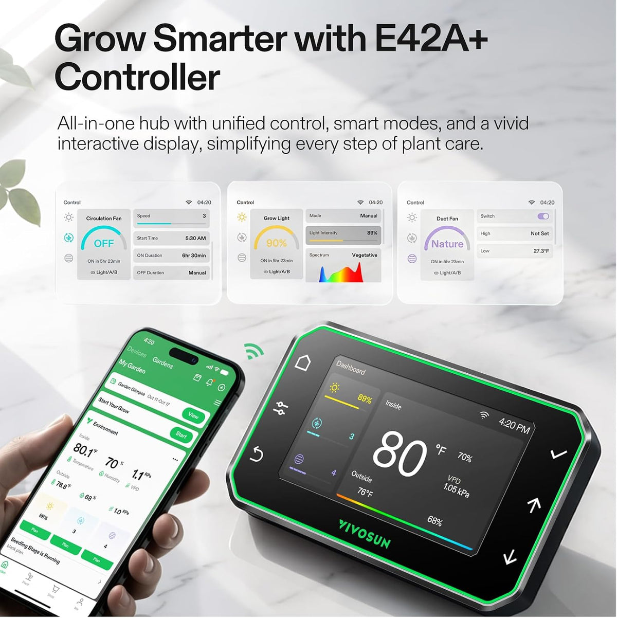 VIVOSUN Smart Grow Tent Kits, Multiple Sizes