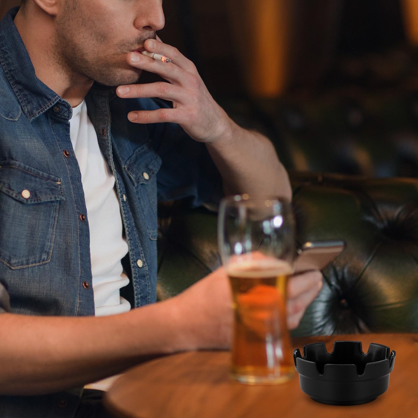 Reginary 24 Pieces 4" Ashtrays Bulk Round Ashtray Ash Tray Outdoor Ashtray Home Ashtrays for Patio Outdoor Restaurant Kitchen Table Indoor Home Decoration